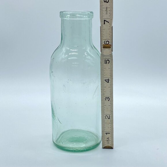 Early Heavy Bottle Jar UV Reactive No Chips No Breaks Collectible Primitive Farm - Picture 13 of 13